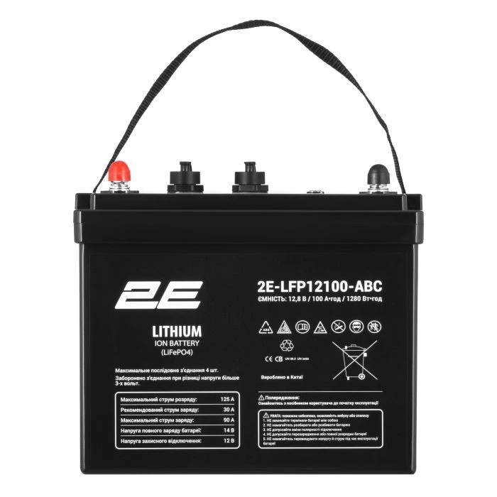 LiFePo4 2E 12V-100Ah, ABC 4S (2E-LFP12100-ABC) (UA)