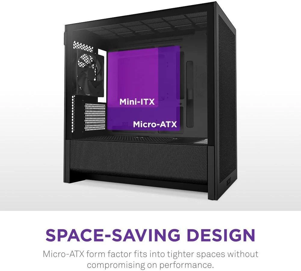 NZXT H3 Flow Black (CC-H31FB-01) (UA) Бренд: NZXT; Форм-фактор