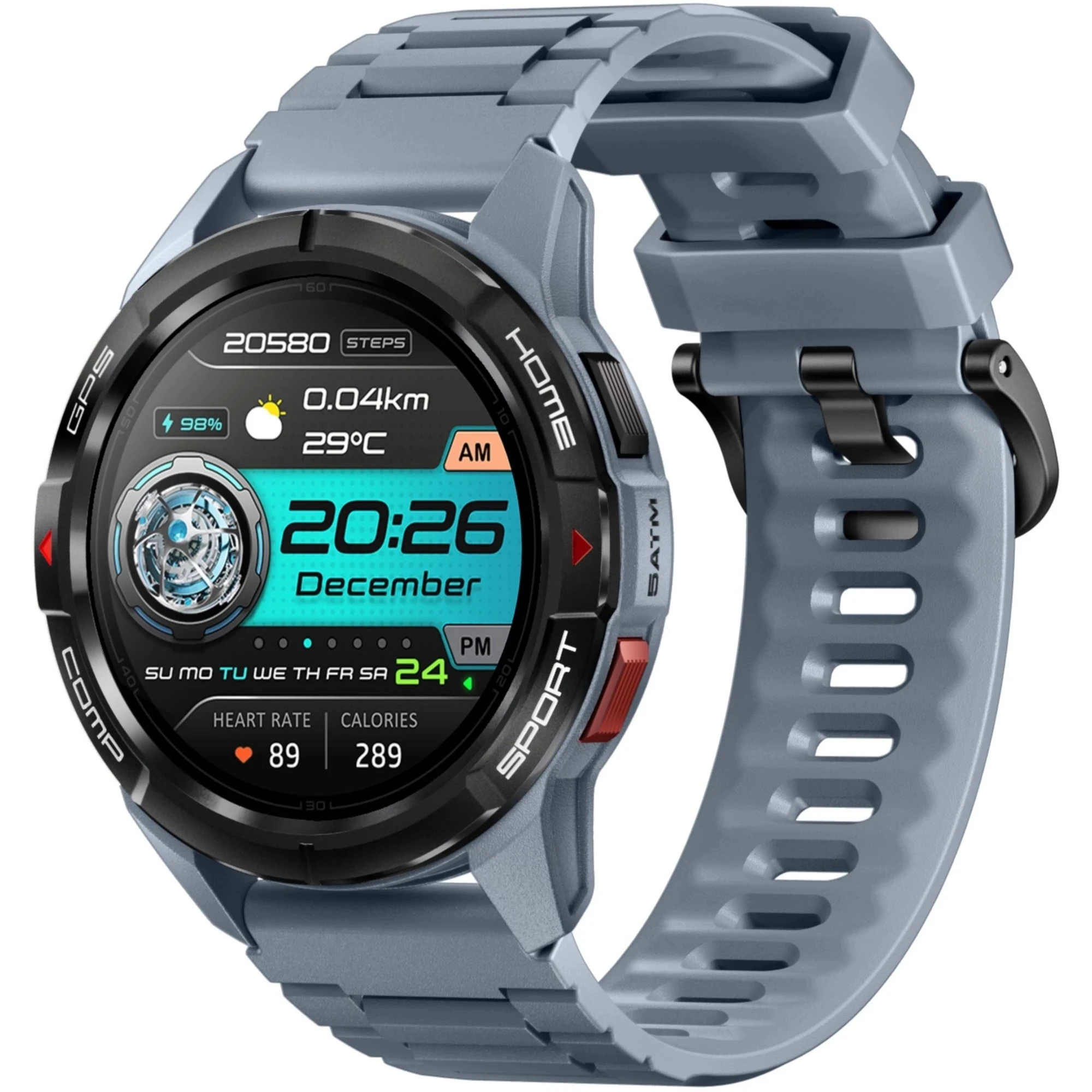 Смарт-годинники Mibro GS Active Grey (XPAW016_Grey) Сумісність з ОС: iOS, Android OS;