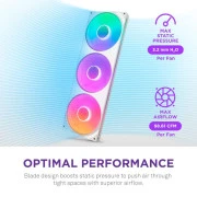 Вентилятор NZXT F420 RGB Core White (RF-U42HF-W1) (UA)