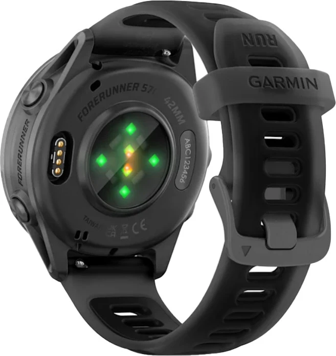 Garmin Forerunner 570 42mm Slate Gray Aluminum w. Translucent Black/Black Band (010-02970-00) Бренд: Garmin; Лінійка: Forerunner 570; iOS: