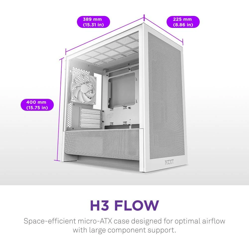 NZXT H3 Flow White (CC-H31FW-01) (UA) Бренд: NZXT; Форм-фактор