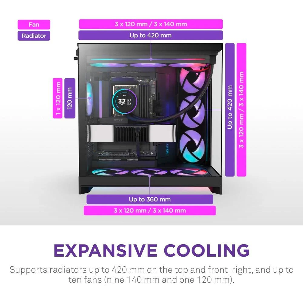 NZXT H9 Flow RGB Black (CM-H92FB-R1) (UA)