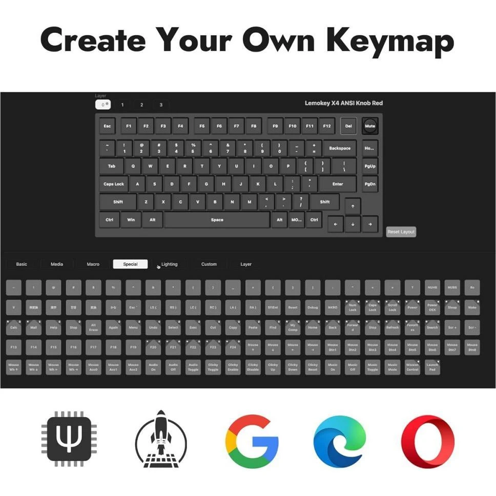 Lemokey X4 Keychron Red Black (X4-A1-UA) (UA)