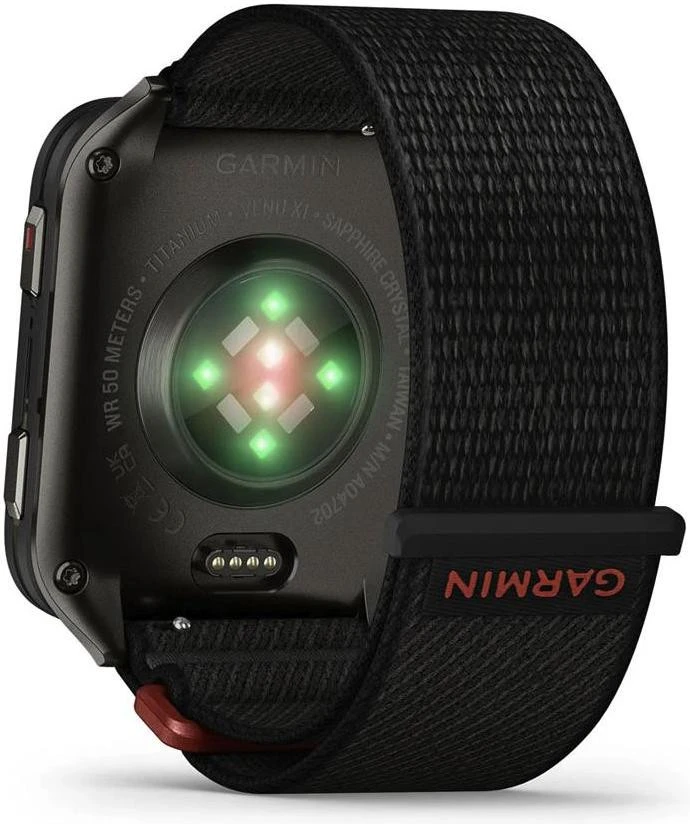 Смарт-годинники Garmin Venu X1 Black з чорною титановою задньою кришкою Slate та чорним комфортним нейлоновим ремінцем (010-02980-00/02) Бренд: Garmin; Лінійка: Venu X1; iOS: є;