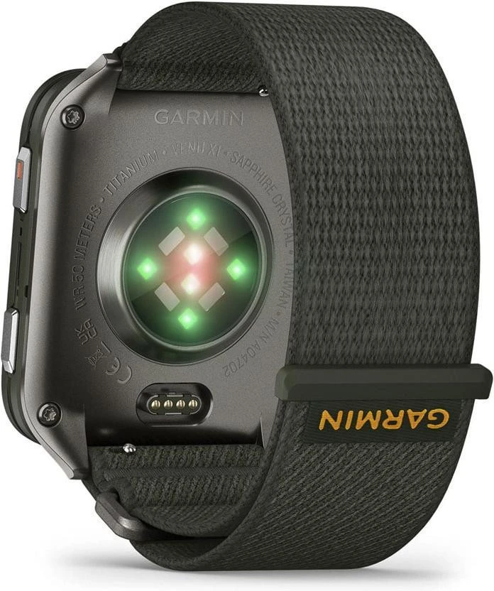 Смарт-годинники Garmin Venu X1 Moss з титановою задньою кришкою та нейлоновим ремінцем ComfortFit Moss (010-02980-01/03) Бренд: Garmin; Лінійка: Venu X1; iOS: є;