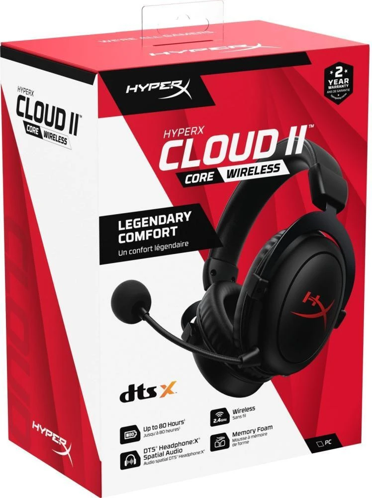 HyperX Cloud II Core Wireless Black (6Y2G8AA) (EU) Бренд: HyperX; Спосіб підключення: