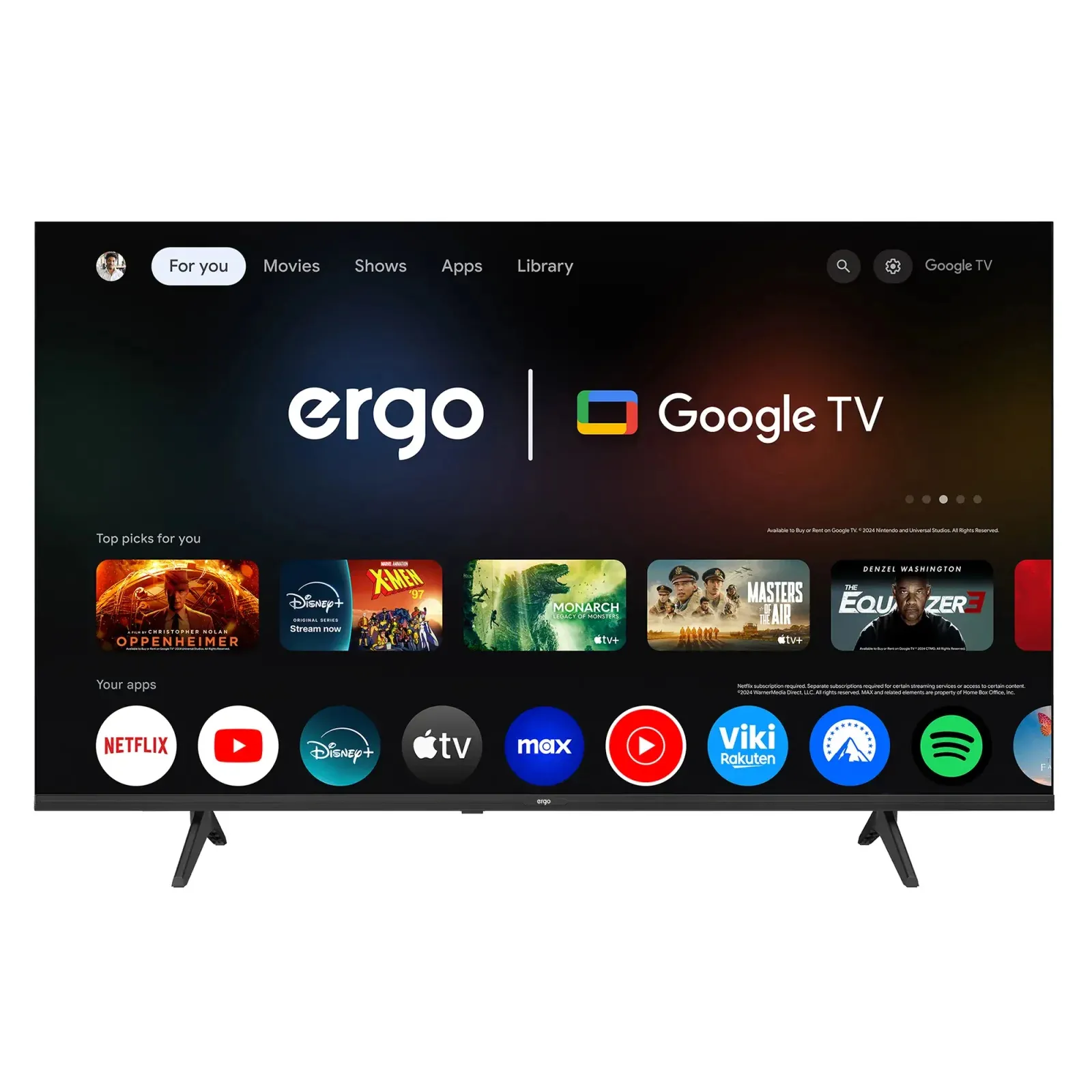 ERGO 55JUQ7500 (UA) QLED-телевізор / Діагональ 55