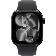 Apple Watch Series 11 GPS 42mm Jet Black Alu. Case w. Black S. Band - S/M (MEQT4)