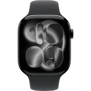 Apple Watch Series 11 GPS 46mm Jet Black Alu. Case w. Black S. Band - S/M (MEUW4)