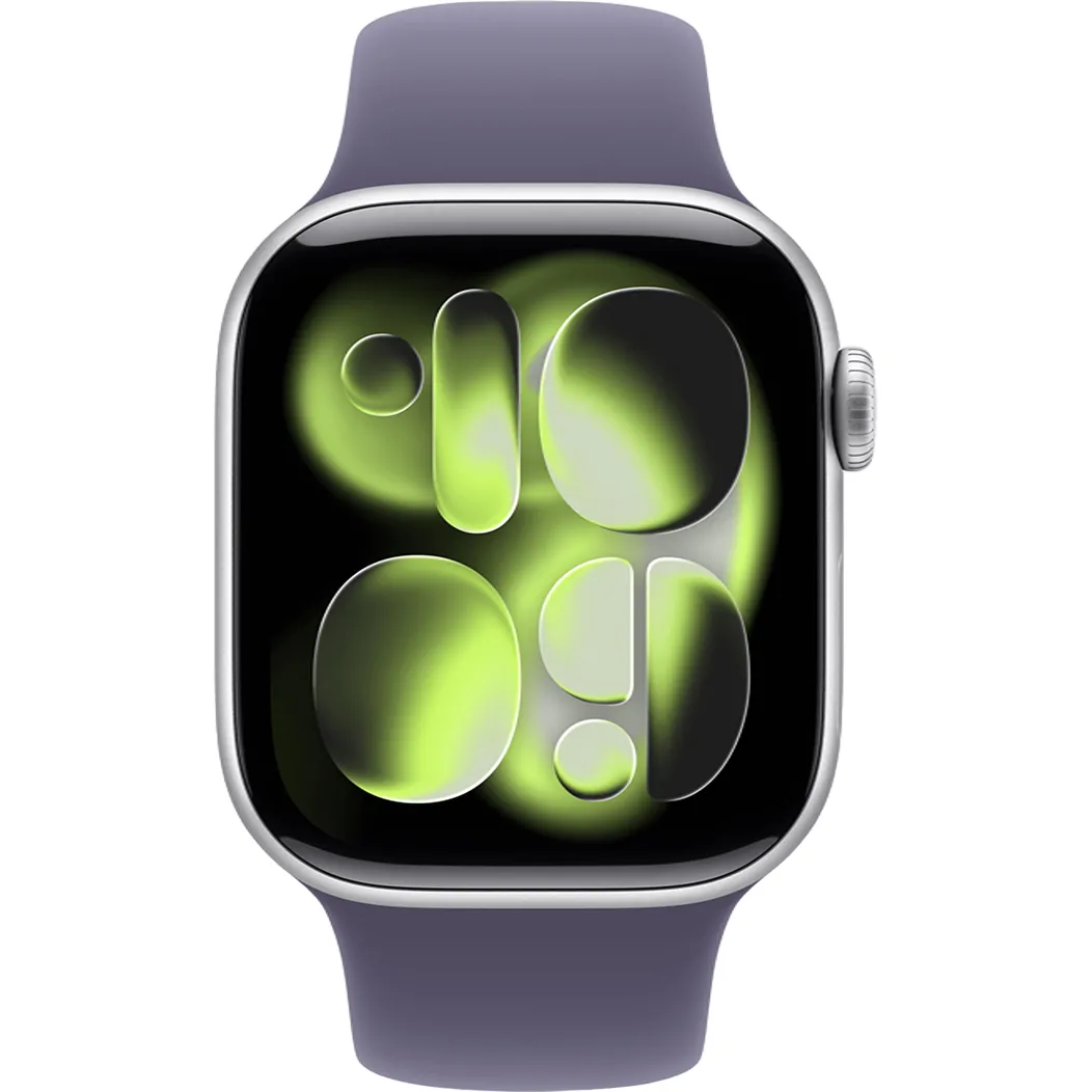 Apple Watch Series 11 GPS + Cellular 42mm Silver Alu. Case w. Purple Fog S. Band - S/M (MF8H4) Бренд: Apple; Лінійка: Watch Series 11; iOS: