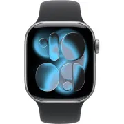 Apple Watch Series 11 GPS + Cellular 42mm Space Grey Alu. Case w. Black S. Band - M/L (MF8C4)