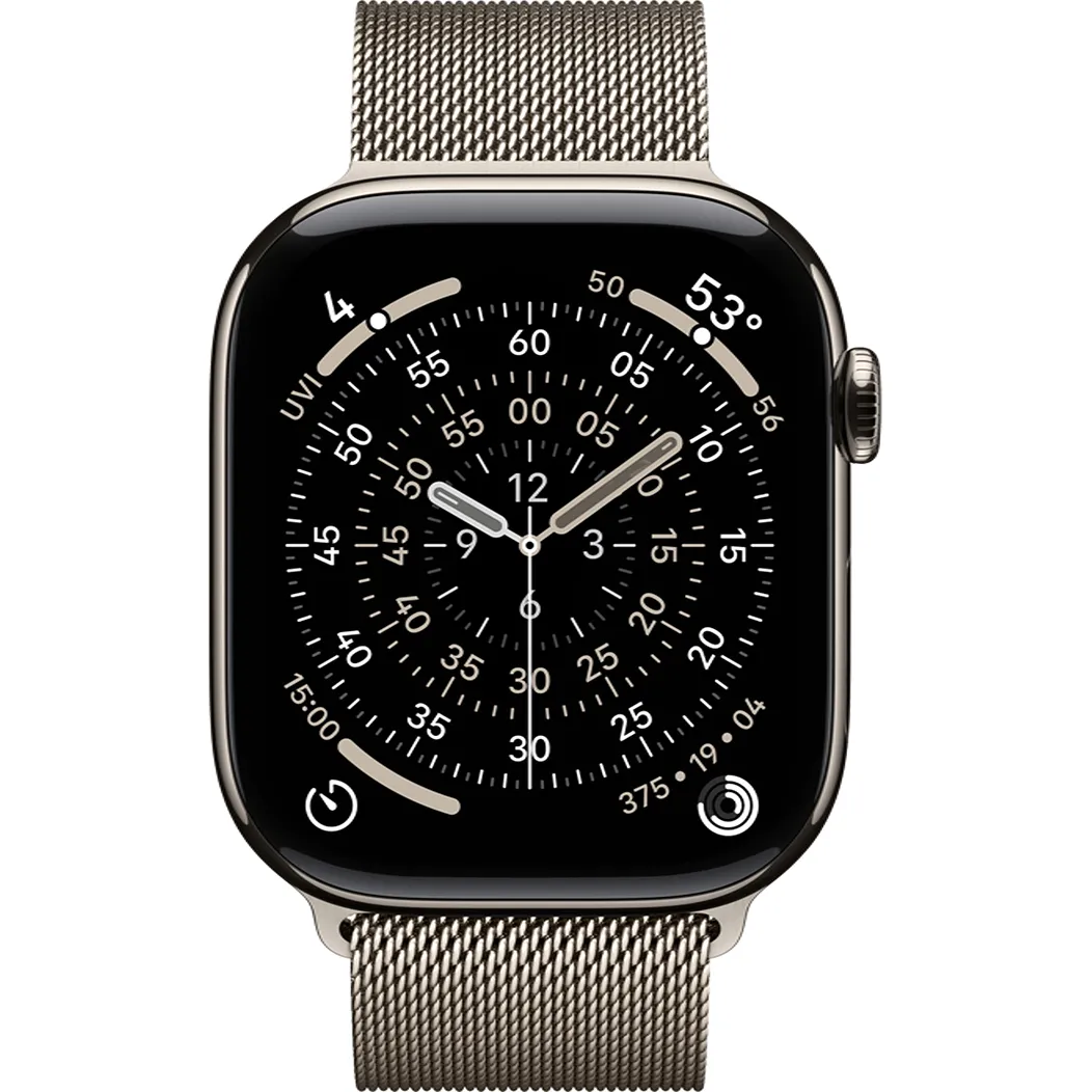 Apple Watch Series 11 GPS + Cellular 46mm Natural Tit. Case w. Natural Milanese Loop - M/L (MFD04) Бренд: Apple; Лінійка: Watch Series 11; iOS: