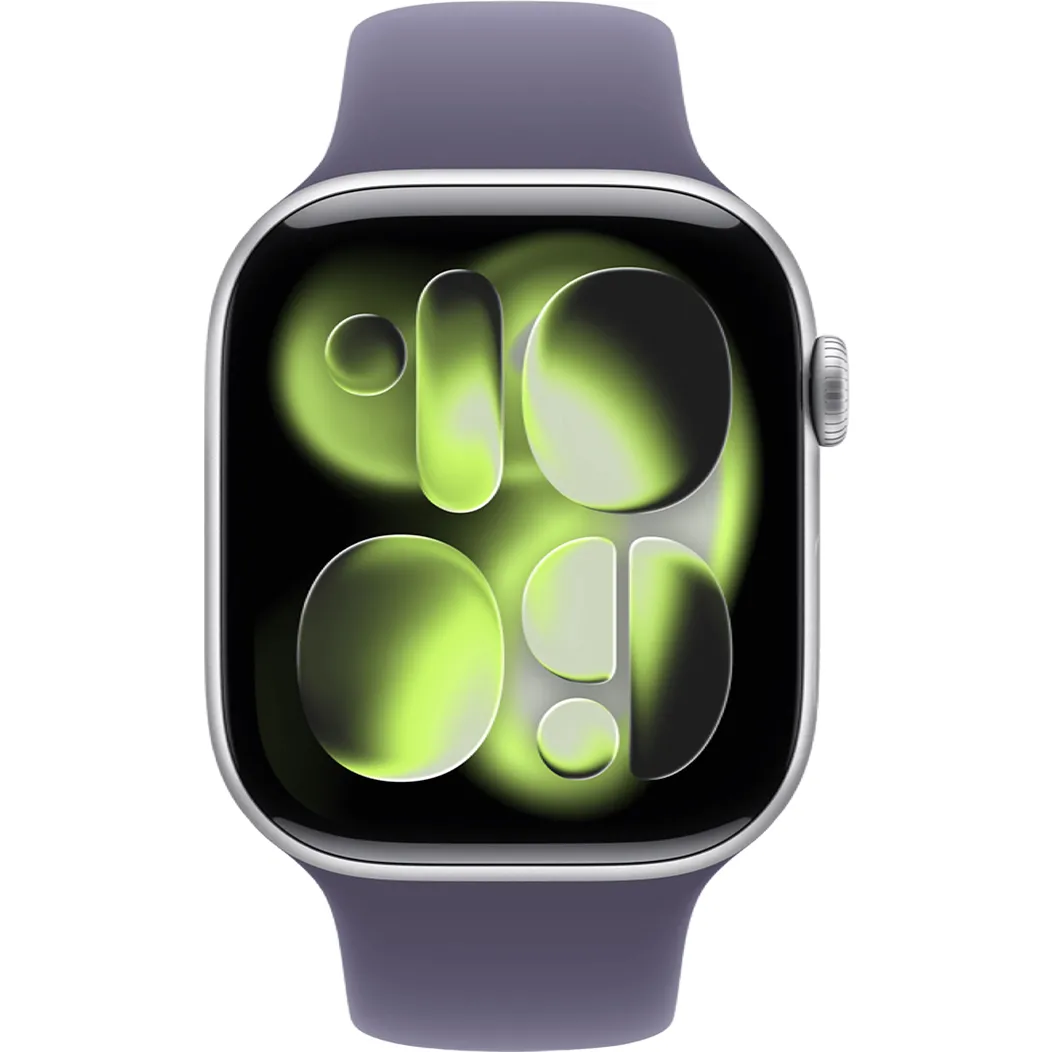 Apple Watch Series 11 GPS + Cellular 46mm Silver Alu. Case w. Purple Fog S. Band - M/L (MFCR4) Бренд: Apple; Линейка: Watch Series 11; iOS: