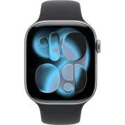 Apple Watch Series 11 GPS + Cellular 46mm Space Grey Alu. Case w. Black S. Band - M/L (MFCA4)