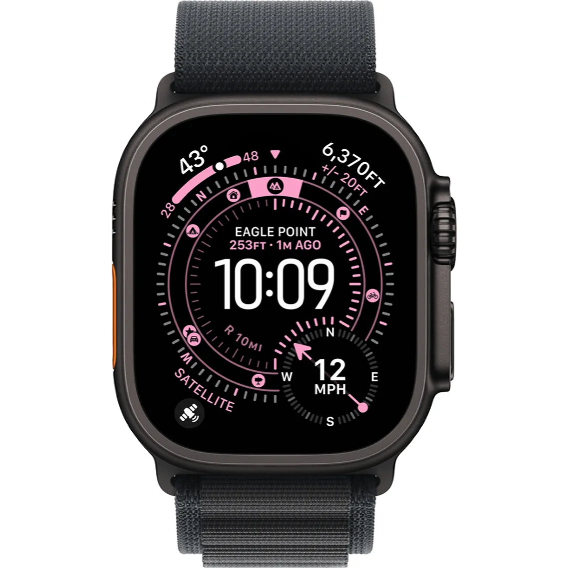 Apple Watch Ultra 3 GPS + Cellular 49mm Black Tit. Case w. Black Alpine Loop - Large (MF0X4) Бренд: Apple; Лінійка: Watch Ultra 3; iOS: є;