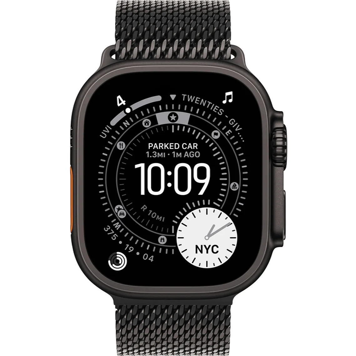 Apple Watch Ultra 3 GPS + Cellular 49mm Black Tit. Case w. Black Tit. Milanese Loop - Large (MF1T4) Бренд: Apple; Линейка: Watch Ultra 3; iOS: