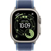 Apple Watch Ultra 3 GPS + Cellular 49mm Natural Tit. Case w. Blue/Bright Blue Trail Loop - S/M (MEWR4)