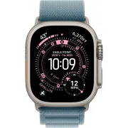 Apple Watch Ultra 3 GPS + Cellular 49mm Natural Tit. Case w. Light Blue Alpine Loop - Medium (MEWM4)