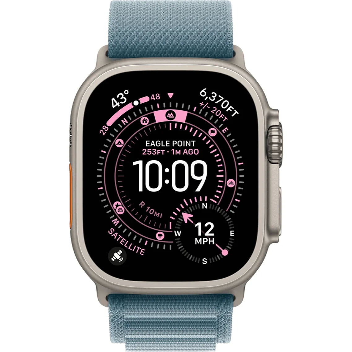 Apple Watch Ultra 3 GPS + Cellular 49mm Natural Tit. Case w. Light Blue Alpine Loop - Small (MEWK4) Бренд: Apple; Лінійка: Watch Ultra 3; iOS: є;