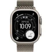 Apple Watch Ultra 3 GPS + Cellular 49mm Natural Tit. Case w. Natural Tit. Milanese Loop - Medium (MEWY4)