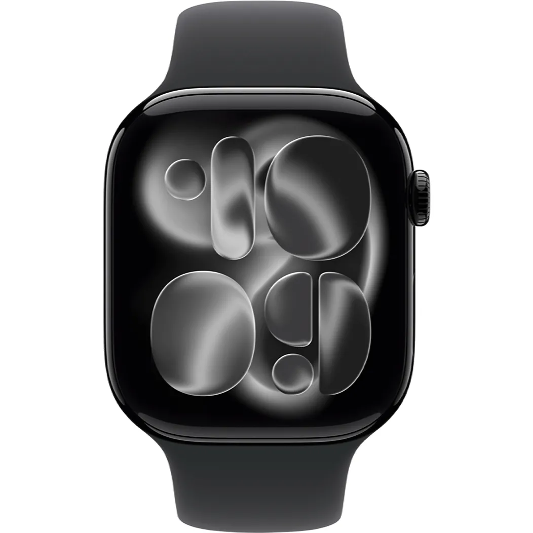 Apple Watch Series 11 GPS 46mm Jet Black Alu. Case w. Black S. Band - M/L (MEUX4) Бренд: Apple; Лінійка: Watch Series 11; iOS: