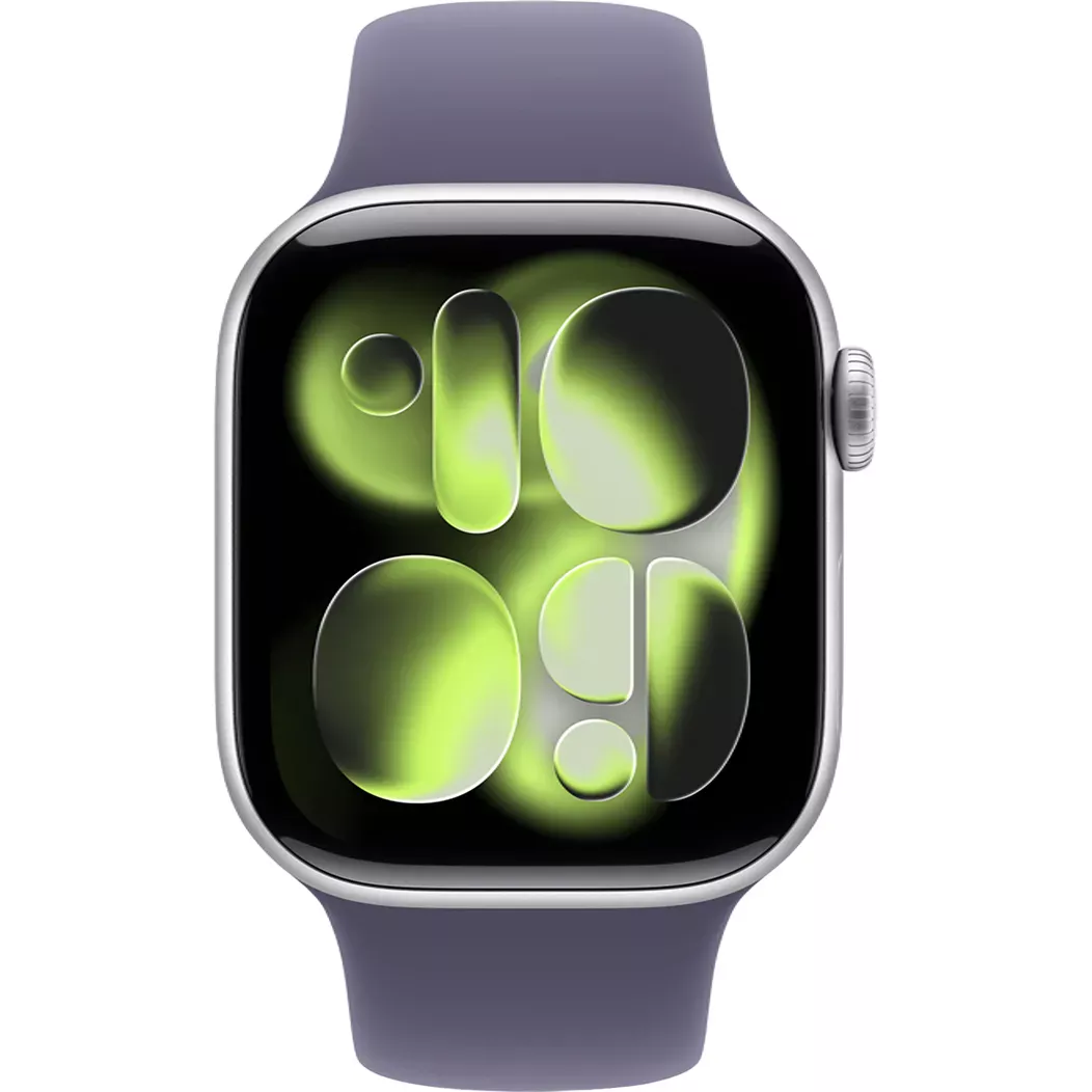 Apple Watch Series 11 GPS + Cellular 42mm Silver Alu. Case w. Purple Fog S. Band - S/M (MF8H4) Бренд: Apple; Линейка: Watch Series 11; iOS: