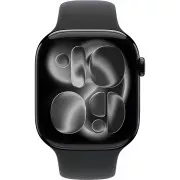 Apple Watch Series 11 GPS + Cellular 46mm Jet Black Alu. Case w. Black S. Band - S/M (MFC24)