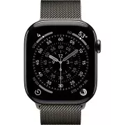 Apple Watch Series 11 GPS + Cellular 46mm Slate Tit. Case w. Slate Milanese Loop - S/M (MFD34)