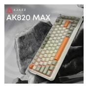 Ajazz AK820 MAX Flying Fish Switch RGB Wireless/Bluetooth/USB Beige (AK820MAX-FF-R) (UA)