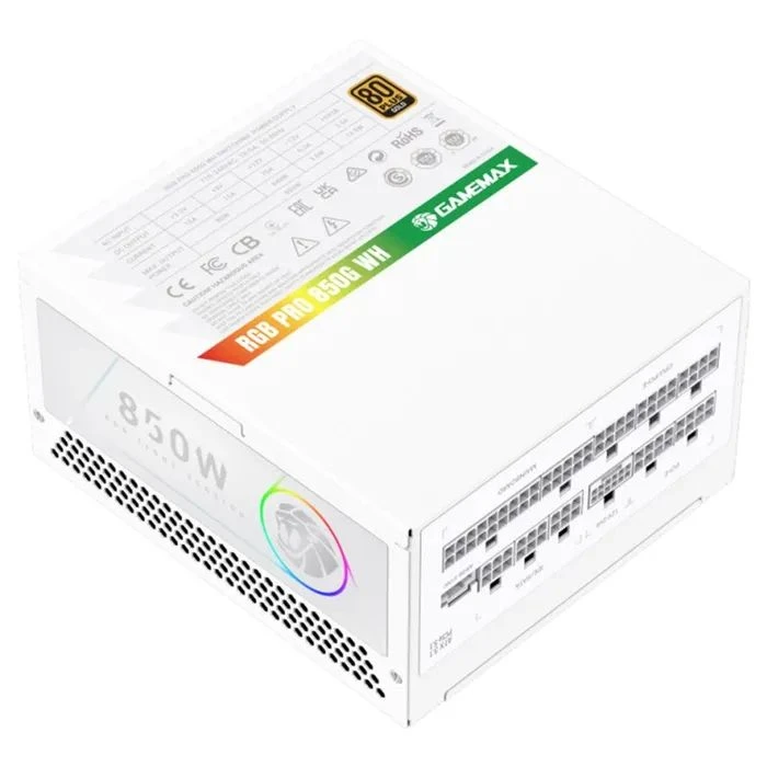 Gamemax 850W (RGB PRO 850G WH) (UA) ; Стандарт БП: ATX; Потужність: 850