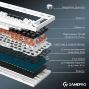 GamePro Asgard Valhalla MK160W Pro 75 RGB Wireless/Bluetooth/USB White (MK160W Pro) (UA)