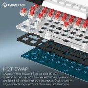 GamePro Asgard Valhalla MK160W Pro 75 RGB Wireless/Bluetooth/USB White (MK160W Pro) (UA)