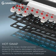 GamePro Asgard Valhalla MK210B Pro 65 RGB Wireless/Bluetooth/USB Black (MK210B Pro) (UA)