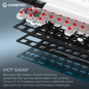 GamePro Asgard Valhalla MK210W Pro 65 RGB Wireless/Bluetooth/USB White (MK210W Pro) (UA)