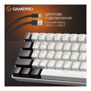 GamePro Genesis Infinity MK130BW Outemu Swithes USB White (MK130BW) (UA)