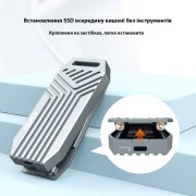 Карман зовнішній Maiwo M.2 SSD NVMe 2280 ч-з USB4.0 Type-C 40Gbps (K1695) (UA)