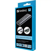 Карман внешний Sandberg SSD M.2, (NVMe) M-Key USB Type-C 3.2 (136-39) (UA)