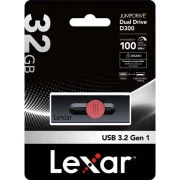 Lexar 32GB JumpDrive Dual Drive D300 USB/Type-C3.2 (LJDD300032G-BNBNG) (UA)
