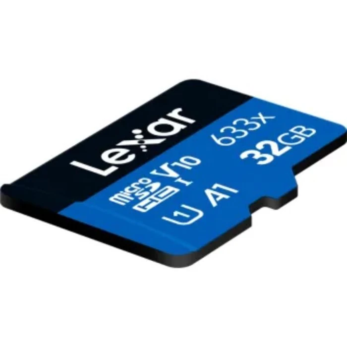 Lexar 32GB microSDXC class 10 UHS-I V10 A1 High Performance 633x (LMS0633032G-BNNNG) (UA) ; Об'єм пам'яті: 32 ГБ; Клас карти:
