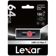 Lexar 64GB JumpDrive Dual Drive D300 USB/Type-C3.2 (LJDD300064G-BNBNG) (UA)