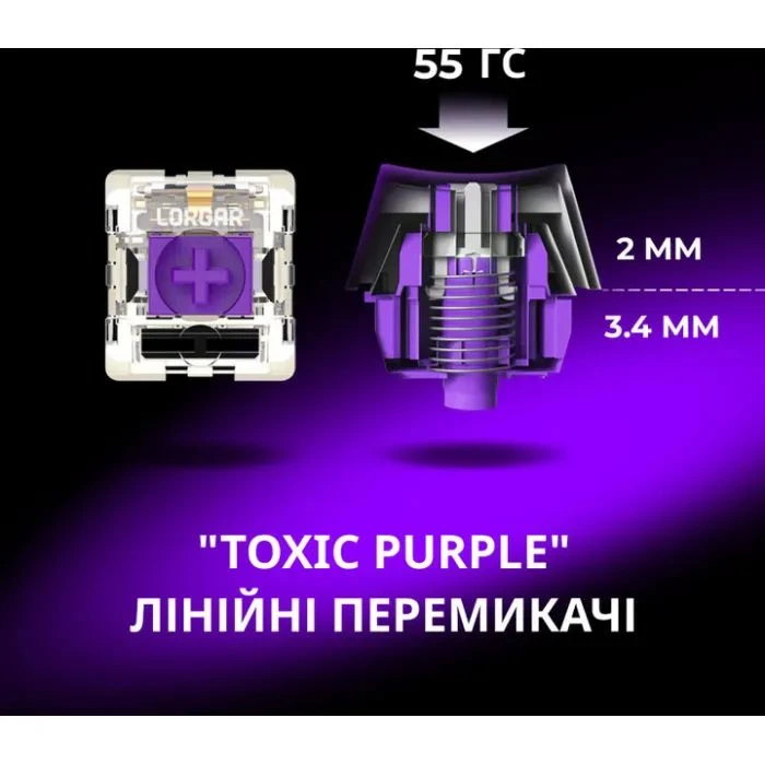 Lorgar KBP70TKLW Wireless TKL Mechanical Pro UA White (LRG-KBP70TKLW-WH-US) (UA) ; Призначення: для телевізора;