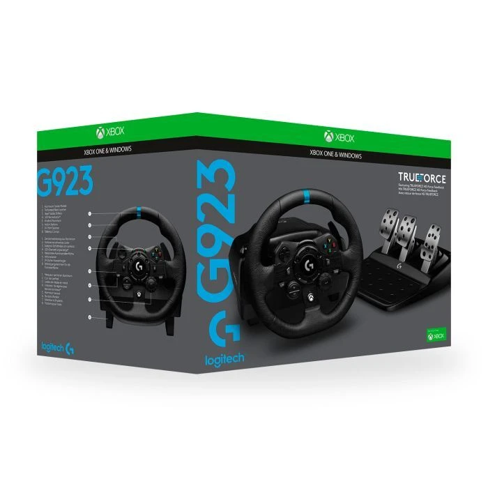 Руль Logitech G923 Racing Wheel and Pedals для Xbox One та PC Чорний (941-000158) (UA) ; Кількість кнопок: 16; Вібрація: