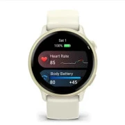 Смарт-часы Garmin vivoactive 6, Bone/Lunar Gold, GPS (010-02985-01) (UA)