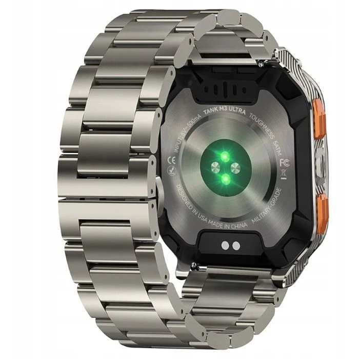 Смарт-годинники KOSPET Tank M3 ULTRA SE SILVER (6974958251071) (UA) ; Форма годин: квадратні;