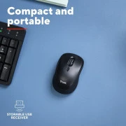 Trust Yvi+ Silent Wireless/Bluetooth Glossy Black (25512) (UA)