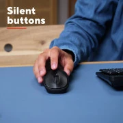 Trust Yvi+ Silent Wireless/Bluetooth Glossy Black (25512) (UA)