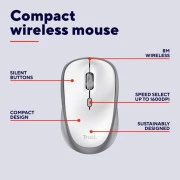 Trust Yvi+ Silent Wireless/Bluetooth White (25513) (UA)