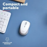 Trust Yvi+ Silent Wireless/Bluetooth White (25513) (UA)