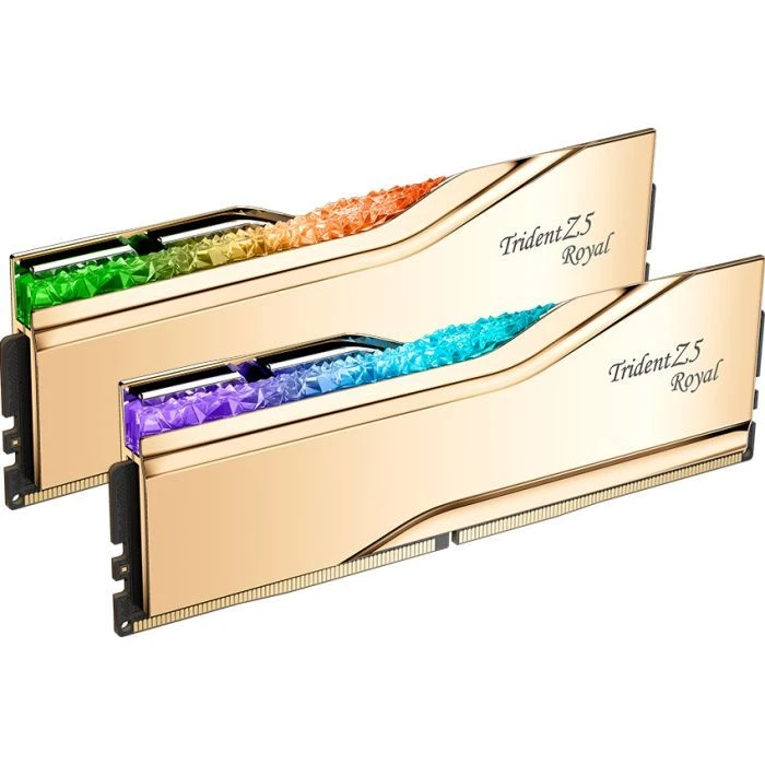 DDR5 64GB (2x32GB) 6000 MHz Trident Z5 Royal Gold G.Skill (F5-6000J2836G32GX2-TR5G) (UA) ; Объем памяти: 64 ГБ; Количество